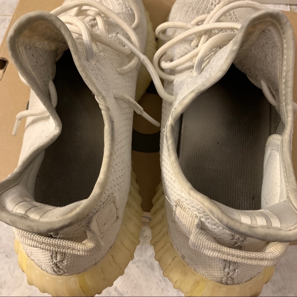 Yeezy 350 Cream/Triple White Sneakers Size 10.5M - Picture 6 of 10